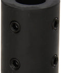 Black oxide-plated mild steel rigid coupling, 3/4 in bore, 1-1/2 in OD, 2 in long, with set screws