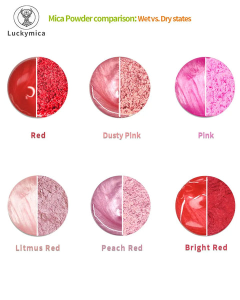 Handy Six Pack Mica Powder Set For Epoxy Resin Casting With Dope Spring Hues And Portable Tubes Perfect For Soap Making Nail Art Candle Crafting And DIY Projects That Gonna Look Super Fresh
