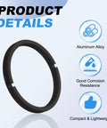 Telescope Adapter Ring M48 To M42 Female To Male Thread 0.75 mm Pitch Aluminum Alloy Step Up Ring For Camera, Telescope, And Binos Black 5mm Thick Finish