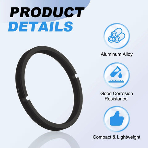 Telescope Adapter Ring M48 To M42 Female To Male Thread 0.75 mm Pitch Aluminum Alloy Step Up Ring For Camera, Telescope, And Binos Black 5mm Thick Finish