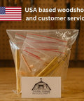 Top Notch Slimline Pen Kit For Woodturning Features A Killer 50 Pack Of Twist Ballpoint Hardware with brass parts in bag.