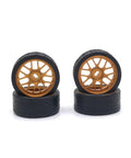 Metal RC Car Repair Kit For 1/28 Scale Drifters, Durable Wheel And Tire Upgrade, 26.5mm Orange Racing Tires, Drift-Ready Pro-Grade Performance