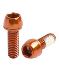 PVD Coated Steel Bicycle Crank Bolts M6x18mm With Gasket For Road Bike Colorful Crankset Arm Fixing Screws Durable Bottom Bracket Hardware Orange