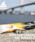 SG9 high-speed inline skate bearings with 7-ball design for Rollerblade, offering low friction and smooth rides, shown in packaging.