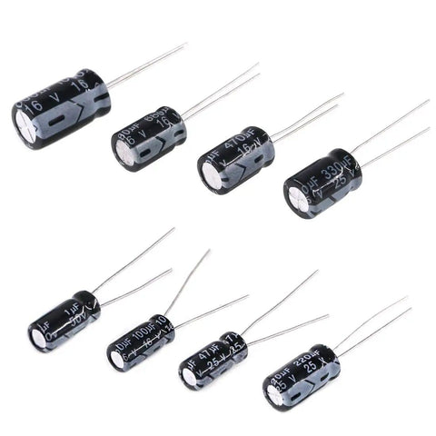 545Pcs Electrolytic Capacitors Assorted Kit With 10V 16V 25V 50V Range Labeled 0.1uF To 1000uF Handy Value Pack