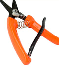 All Purpose Hoof Trimming Tools For Goats Sheep Lamb Alpaca And Pig Hooves Carbon Steel Blades with orange handle.