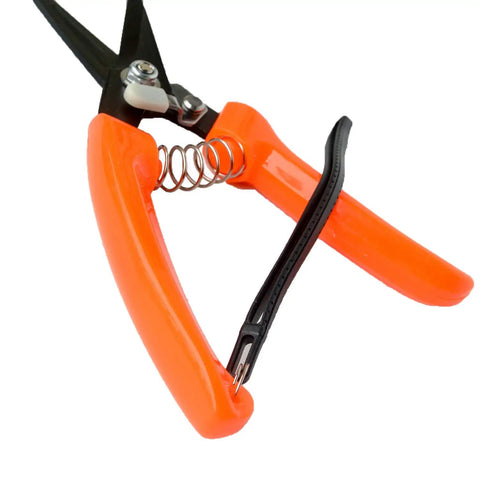 All Purpose Hoof Trimming Tools For Goats Sheep Lamb Alpaca And Pig Hooves Carbon Steel Blades with orange handle.