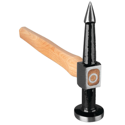 W1013 Pick And Finishing Hammer For Auto Body Work High carbon drop forged steel with hickory handle, gray color.