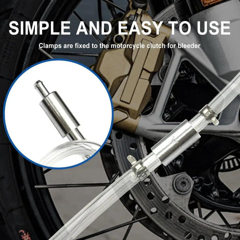 Two Pack Brake Bleeder Hose With One Way Check Valve For Motorcycle Clutch And Brake Bleeding Tool Pro Grade Hydraulic System Kit