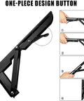 Built Tough Folding Shelf Brackets 16 Inch 4 Pack Metal Collapsible Wall Mounted Shelves with one-piece design button detail