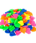 70 Piece Multicolor Heart Shaped Spoke Bead Set for Bikes With Clip On Design Durable Plastic Wheel Decorations