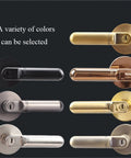 Solid Zinc Alloy Door Lock Handle With A Smooth Spherical Knob For Bedroom And Bathroom in multiple colors displayed