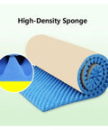 Ultra Hard Hitting Acoustic Egg Crate Foam Panels Badass Self Adhesive Blue Pro Soundproofing Rolls Jumbo Size showing blue high-density sponge texture.