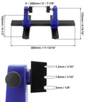 Adjustable PCB Holder Frame With 360 Degree Rotation For Soldering And Pro Grade Repairs, dimensions and clamp detail