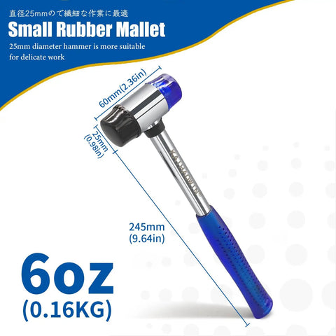 Handy Mini Rubber Mallet 25mm Double Faced Hammer With Soft And Hard Nylon Head No Marring Go To Tool For Jewelry Making
