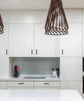 Modern kitchen with 15 Pack Black Cabinet Pulls 4 Inch Square Kitchen Cabinet Handles Matte Black Hardware For Drawer Pulls