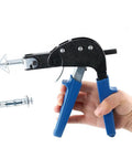 Heavy Duty Wall Anchor Gun Kit With Molly Bolts And Hollow Drive Anchors, hand holding tool with bolt
