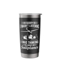 Insulated Stainless Steel Tumbler For Sailplane Pilots And Glider Enthusiasts Keeps Drinks Cold Or Hot While You Soar The Skies A Perfect Gift For Aviation Nerds Flight Lovers And Backyard Flyers, black tumbler with sailplane design