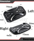 Brake Master Cylinder Covers CNC Billet Aluminum With Reservoir Cap dimensions for Harley Touring Electra Glide 2008-2017