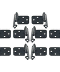 10 Pack Self Closing Cabinet Hinges For Overlay Flush Doors Quiet Soft Close Hardware In Cold Rolled Steel Black Finish For Kitchen Cabinets Cupboards Vanities Closets 7x4x3 Cm