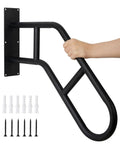 Tough As Nails U Shape Handrails For Outdoor Steps And Deck Wall Mount Grab Bar For Elderly Safety Support Heavy Duty Stair Railing with hand grip.