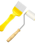 Beekeeping Tools Kit Pro Grade Two Piece Set with Honey Extractor Uncapping Needle Roller and Stainless Steel Fork