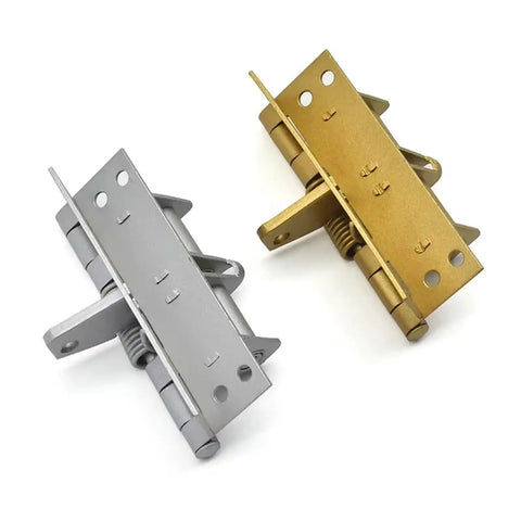 Spring Loaded Automatic Door Closer Hinge Concealed Hidden Positioning For Interior Doors And Cabinetry Gold Finish Soft Close