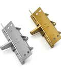 Spring Loaded Automatic Door Closer Hidden Hinge With Spring Assist Concealed Positioning Hinge Gold and Silver Finish