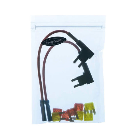 Add A Circuit Fuse Tap Adapter Kit For 12V Cars With Mini Blade Fuses 10A And 20A Two Sets in transparent packaging