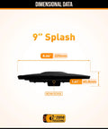9-Inch 2-Zone Electronic Drum Cymbal Pad With Full Rubber Surface For Realistic Swing, dimensional side view diagram