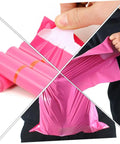 Waterproof Pink Poly Mailer Bags Pack Of 100 Size 17 By 30 Cm Thickened Puncture Resistant Mailing Envelopes details