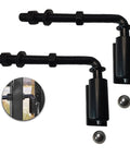 Beefy Heavy-Duty J-Bolt Gate Hinge Pair For Doors And Driveways Weld-On Steel Hinges With Ball Bearing Pivot For Large Iron Or Steel Gates Includes Bolts Nuts Washers 2 Pack, black steel