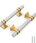 10 Pack Brushed Satin Silver And Gold T Bar Cabinet Pulls Slick 3 Inch Zinc Alloy Drawer Handles for Kitchen Cabinets with screws
