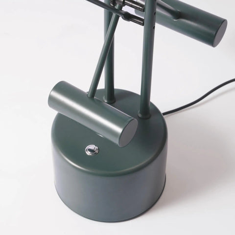 Halotech 29-Inch LED Desk Lamp With Counter-Balance Arm, base detail, sleek polished steel finish, modern office task lighting