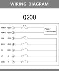 Wiring diagram for Heavy Duty Industrial Wireless Remote Control For Hoists And Cranes ACDC 12-24V with labeled components.
