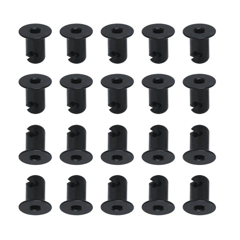 Hella Tough Aluminum Quarter Turn Fasteners With Flush Allen Head And Dzus Button Style For Zero Hassle Sheet Metal and Door Panel Mounting in a 20 pack kit.
