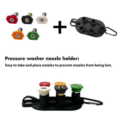 Heavy Duty Pressure Washer Gun Kit With 37 Inch Extension Wand, M22 Fitting, Five Nozzle Tips, 3000 PSI Power Washer Hand Gun