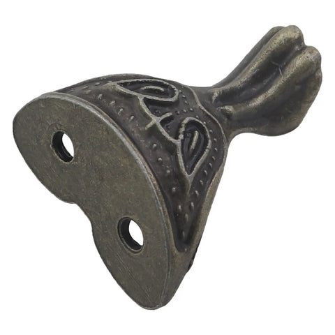 Antique Bronze 8 Pack Decorative Corner Protectors With Screws For Gift Boxes And Wooden Chests Zinc Alloy Fittings angle view