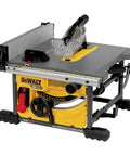 Badass Cordless Table Saw With 8 Inch Blade And 24 Inch Rip Capacity Featuring Flexvolt Auto Voltage Switching battery setup