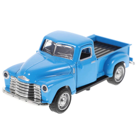 Pickup Truck Figurine Vintage Alloy Car Model Toy Sky Blue Retro Ornament For Christmas Table Centerpiece And New Year Decor
