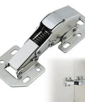4-7/16 Inch Soft Close Cabinet Hinges 4 Pack With 90 Degree Surface Mount Hidden Spring Design For Concealed Slow Closing Doors installation