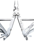 Powerlock Heavy Duty 18 Tool Multitool With Pliers, Scissors, Folding Knife, Screwdrivers, Quarter Inch Socket Driver, And Ballistic Nylon Sheath