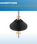 Centering Cone For Routers DNP617 with 1/2 in shank and 1/4 in shaft for compact subbase setup