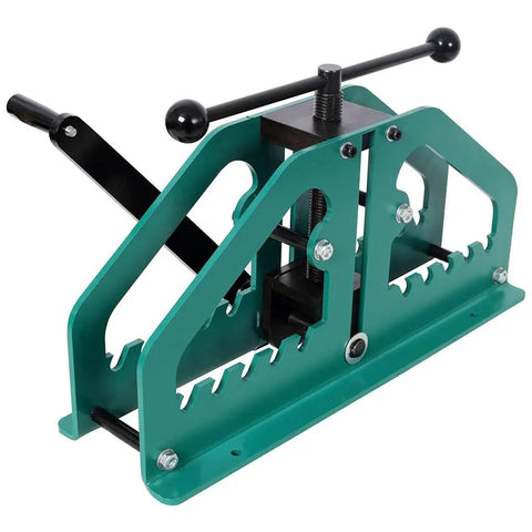 Kickstart Your Metal Fabrication Projects With This Heavy Duty Manual Tube Roller Bender, green steel pipe rolling machine body only.