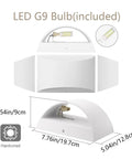 Aluminum Modern LED Wall Sconce Set Of 2 Dope Hardwired Up And Down Wall Mount Lights dimensions and G9 bulb details