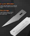 Ultimate 38 Piece Precision Craft Hobby Knife Set With Wooden Chest Razor Sharp Blades and plastic storage case