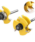 Top Shelf Quarter Inch Shank Tongue And Groove Router Bits Two Piece Set Heavy Duty Carbide Milling Cutter for woodworking