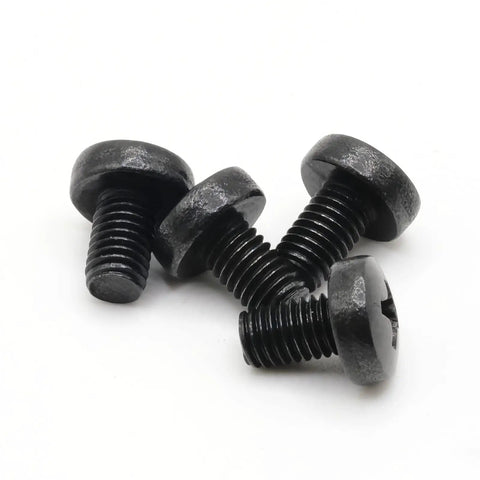 Four Rear License Plate Screws For Tesla Model 3 M3 Stainless Steel Black Oxide 8mm Long M5 Pack Of 4