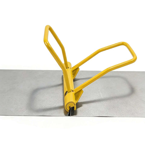 90 Degree Vertical Seam Locking Tool for Metal Roof Panels Hand Seamer Heavy Duty Bender in use on metal sheet