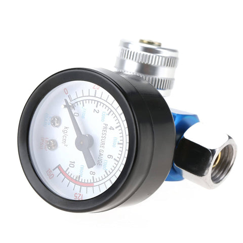 Close view of Inline Quarter Inch Pro Grade Mini Air Regulator Kit For Spray Guns With Pressure Gauge, Adjustable 0 To 150 PSI